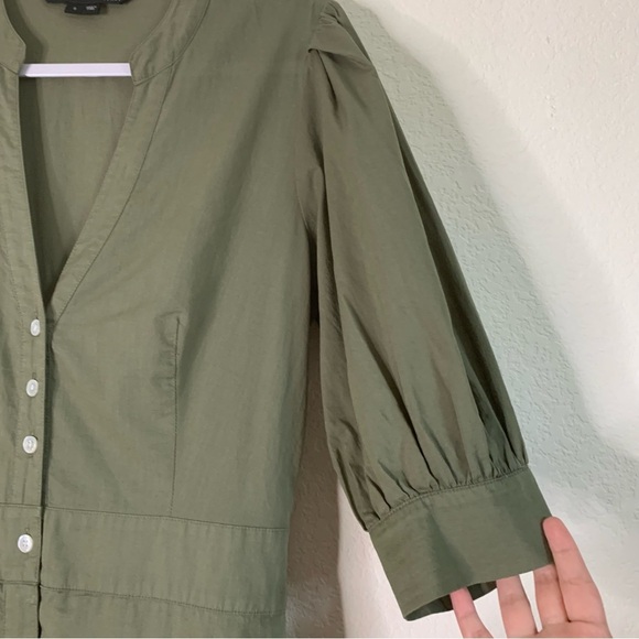 Veronica Beard Jeans Womens Green Houghton Tiered cotton midi dress S - Picture 7 of 10